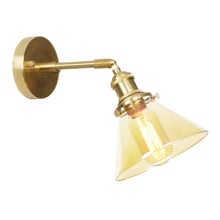 Load image into Gallery viewer, angle adjustable classic amber glass wall sconce
