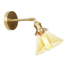 Load image into Gallery viewer, angle adjustable classic amber glass wall sconce