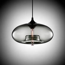 Load image into Gallery viewer, gray tinted glass modern pendant light fixture