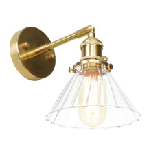 Load image into Gallery viewer, textured clear glass vintage wall sconce