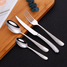 Load image into Gallery viewer, Luxury Textured Handle Silverware Set