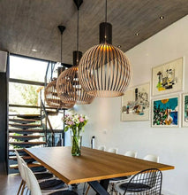 Load image into Gallery viewer, Handcrafted Wood Pendant Lights