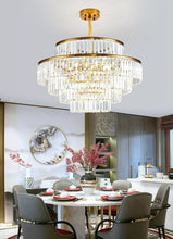 Load image into Gallery viewer, Modern Glass crystal chandelier for dining room