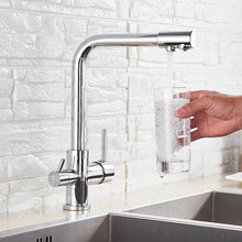 Load image into Gallery viewer, Modern Double Spout Kitchen Faucet