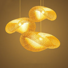 Load image into Gallery viewer, Beach house handwoven wood pendant lights