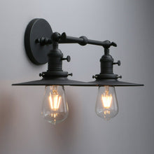 Load image into Gallery viewer, matte black vintage wall sconce