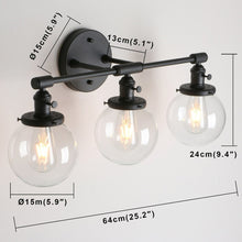 Charger l'image dans la galerie, radley three bulb wall sconce dimensions