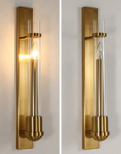Charger l'image dans la galerie, brass single bulb industrial style wall sconce