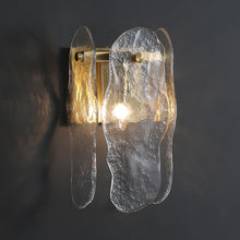 Load image into Gallery viewer, classic style textured glass and copper frame wall light fixture