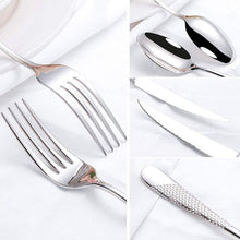 Load image into Gallery viewer, Luxury Textured Handle Silverware Set