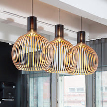 Load image into Gallery viewer, Handcrafted Wood Pendant Light for Home