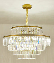 Load image into Gallery viewer, Modern Glass crystal chandelier by Focal decor
