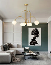 Charger l'image dans la galerie, Glass Globe Modern Multi-Bulb Chandelier