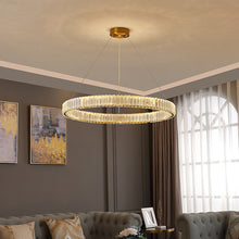 Load image into Gallery viewer, Harper - Modern Glass Crystal Ring Chandelier
