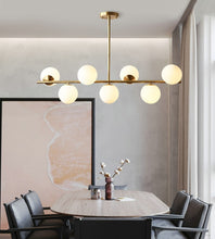 Load image into Gallery viewer, Farmhouse modern home decor brass chandelier