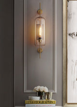 Load image into Gallery viewer, modern brass honeycomb wall sconce