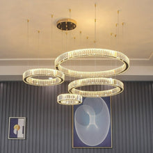 Load image into Gallery viewer, Modern Glass Crystal Ring Chandelier