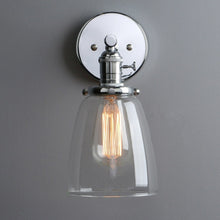Load image into Gallery viewer, chrome vintage farmhouse wall sconce