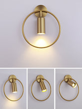 Cargar imagen en el visor de la galería, Brass modern rotatable wall sconce