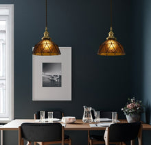 Cargar imagen en el visor de la galería, Vintage staind glass nordic pendant lights