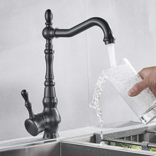 Load image into Gallery viewer, black finish retro chic kitchen faucet