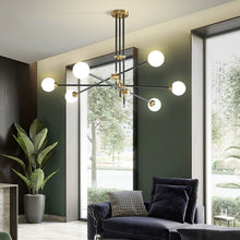 Load image into Gallery viewer, frosted glass four bulb modern light fixture