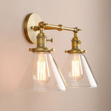 Load image into Gallery viewer, dial switch vanity two bulb wall lamp
