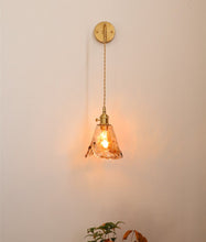 Load image into Gallery viewer, amber glass vintage chic wall lamps