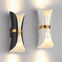 Load image into Gallery viewer, Modern European Ribbon Wall Sconces in black and white finishes