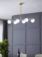 Load image into Gallery viewer, Six bulb farmhouse modern chandelier