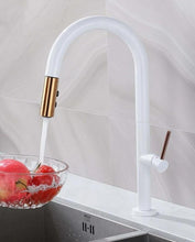 Cargar imagen en el visor de la galería, White Retractable Kitchen Faucet