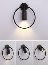 Cargar imagen en el visor de la galería, matte black modern rotatable wall sconce