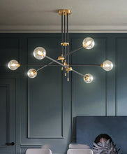 Load image into Gallery viewer, designer multi-bulb ceiling pendant light fixture