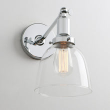 Load image into Gallery viewer, rustic chrome finish retro style wall sconce