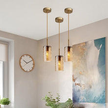 Charger l'image dans la galerie, farmhouse amber glass modern pendant lights