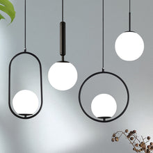 Load image into Gallery viewer, modern nordic frosted glass black pendant lights
