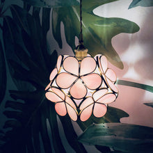 Load image into Gallery viewer, Contemporary Rose Gold Glass Flower Pendant Lights