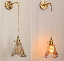 Load image into Gallery viewer, Vintage Hand-Blown Glass Wall Sconces