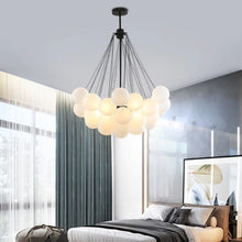 Charger l'image dans la galerie, frosted glass globe modern master bedroom chandelier