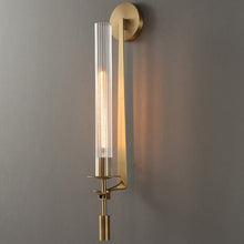 Load image into Gallery viewer, fluted glass modern wall sconce
