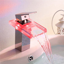 Load image into Gallery viewer, Bathroom LED Temperature Color Changing Faucet