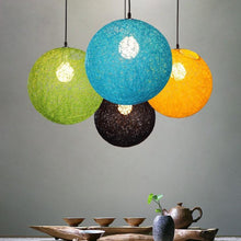 Load image into Gallery viewer, Vintage Handwoven Wicker Pendant Light