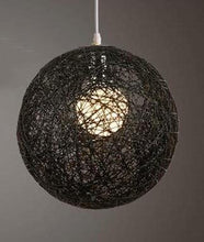 Load image into Gallery viewer, black wicker pendant light