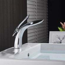 Load image into Gallery viewer, Reflective Chrome Modern Curved Bathroom Faucet