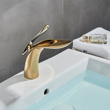 Load image into Gallery viewer, Polished Gold Bathroom Faucet