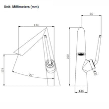 Load image into Gallery viewer, Naoki Modern Bathroom Faucet Dimensions
