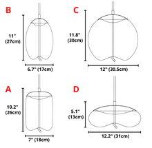 Charger l'image dans la galerie, Nordic Rope and glass pendant lights dimensions