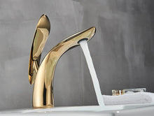 Load image into Gallery viewer, Modern Curved Gold Bathroom Faucet