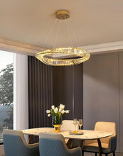 Load image into Gallery viewer, Spiral Glass Crystal Chandelier