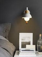 Load image into Gallery viewer, pastel white pull switch bedside wall light